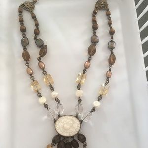 ~Stephen Dweck Multi-Gem Mother of Pearl Necklace